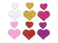 Moosgummisticker Herzen selbstklebend 72 Stk.