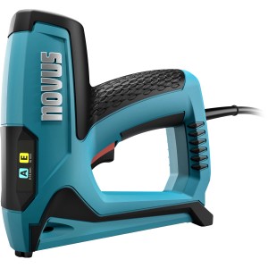 Cucitrice elettrica Novus J-120 turchese e nera, ideale per tessuti.