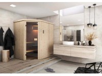 FinnTherm Sauna Pearl Natur 175 cm x 144 cm Wandstärke 40 mm