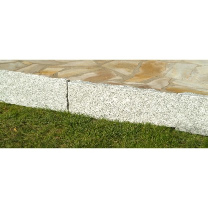 Euro Stone Kantenstein Granit Hellgrau (gespalten) 7 x 15 x 100 cm