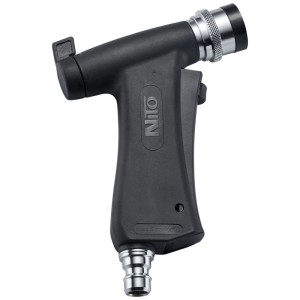 Pistola a spruzzo Neomatic Pro, plastica cromata nera. Con regolatore di flusso.