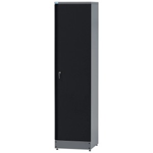 Armadio alto Küpper, modello 70390, nero-grigio chiaro, con anta e ripiani.