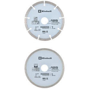 Jeu de disques diamantés Kwb, 125 mm, 2 pièces pour meuleuses d'angle.