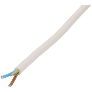 Cavo TD H05VV-F3G1.5 bianco, 50 m, per collegamenti elettrici flessibili.