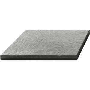 Lastra per terrazza Kann Sincera grigia, 60x40x3,8 cm, con superficie strutturata.