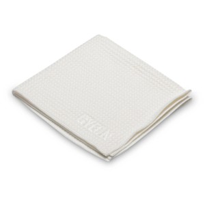 Chiffon microfibre Gyeon Q²M GlassWipe EVO, 40x40 cm, pour un nettoyage des vitres auto sans traces.