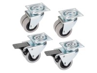 Doerner + Helmer Strandkorbrollen-Set Schwarz-Blaugrau Ø 5 cm / Höhe 7,3 cm