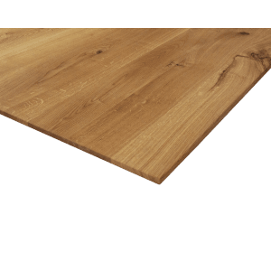 Piano tavolo in rovere oliato Rettenmeier con bordo svizzero, 180 cm.