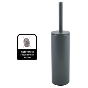 Spirella Brosse WC Akira, gris mat, avec support et brosse.