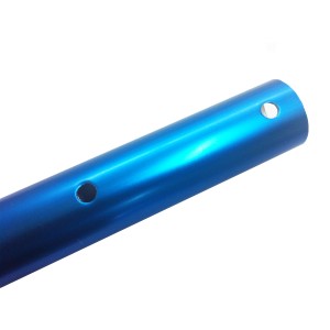 Manche télescopique en aluminium Steinbach, 180-360 cm, bleu, pour épuisettes et accessoires de piscine.