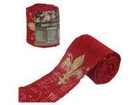 Videx Garden Deko-Juteband Rot-Gold 6 x 300 cm