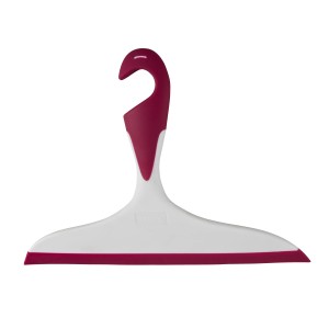 Wenko tergivetro Loano rosa e bianco con gancio per bagno e doccia.