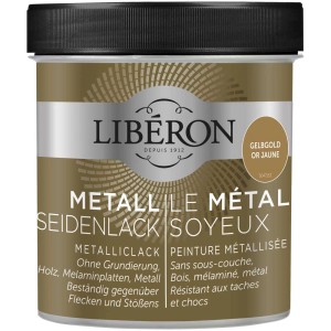 Libéron Metall-Seidenlack Oro Giallo, barattolo da 0,5 l. Pittura effetto per mobili e oggetti in legno.