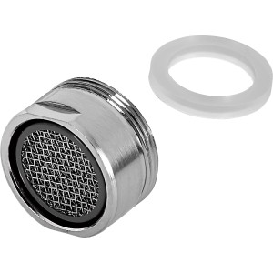 Aeratore M24 effetto acciaio inox con anello di tenuta per rubinetto cucina baliv KI-5093.