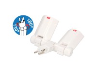 Abzweigstecker Clip-Clap 2 x Typ13 Weiss Abzweigstecker Clip-Clap 2 x Typ13 Weiss