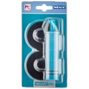 Wenko Vacuum-Loc Noir pour Classic Plus, set avec pompe et deux adaptateurs.