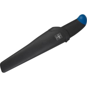 Coltello da outdoor LUX-TOOLS, 10 cm, blu-nero, con fodero. Robusto coltello per avventure all'aperto.