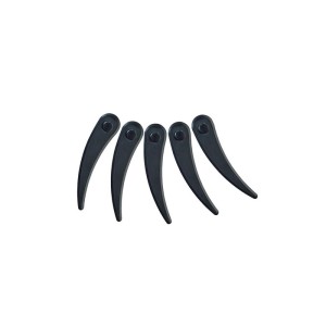 Cinq lames de rechange Durablade noires et courbées pour coupe-bordures Bosch ART 26-18LI. Accessoire.