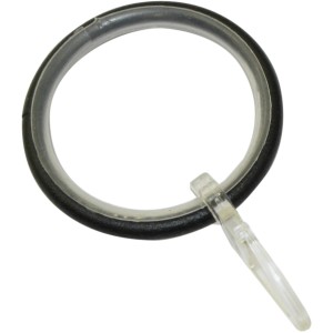 Anello per tenda Gardinia Industrial Home, nero, Ø 25mm, con inserto scorrevole, set da 10.