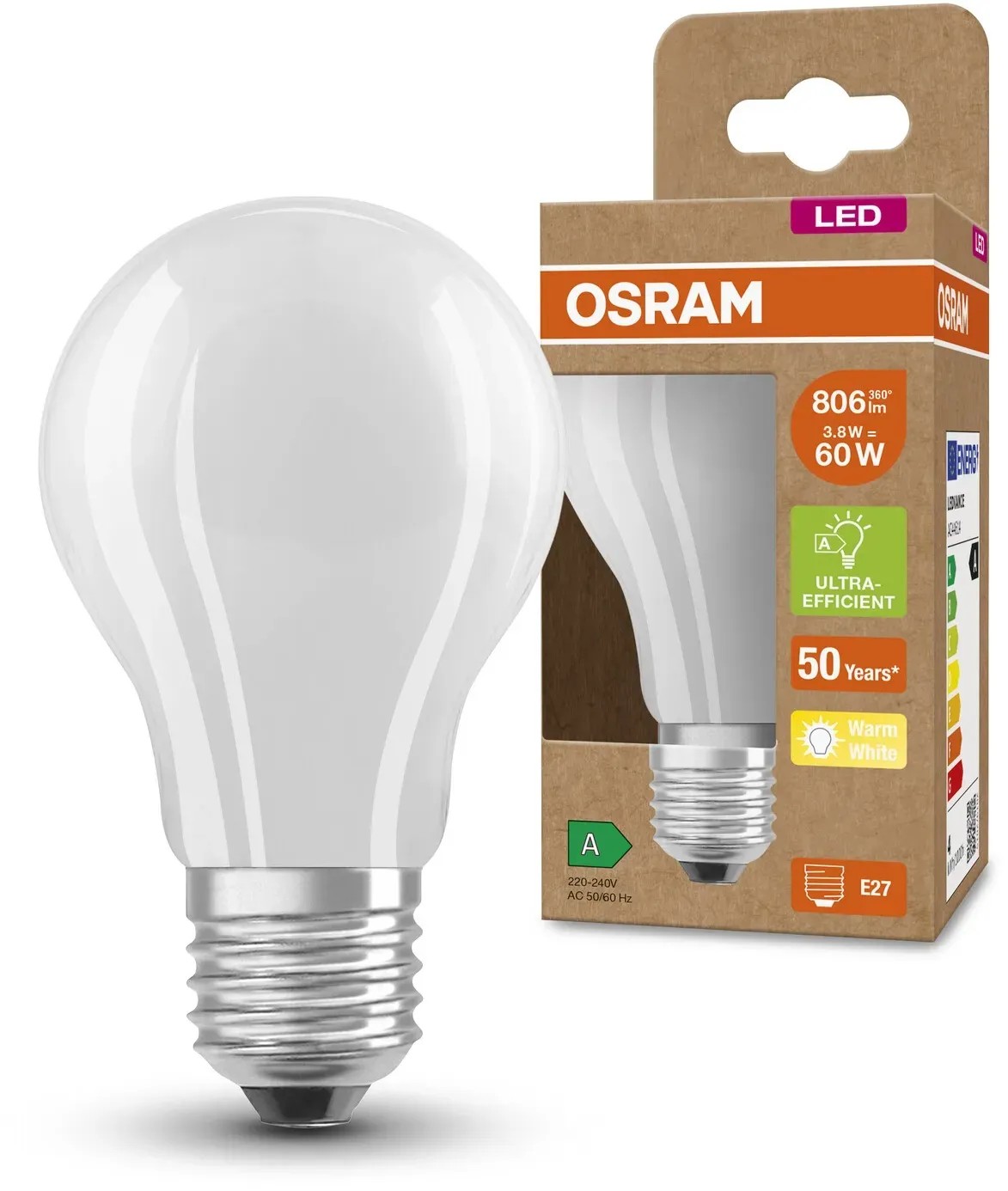 Lot De 5 Ampoules Réflecteur R63 – 60W – E27 – Mat – Marque Leuci – Neuf