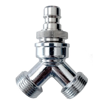 Neomatic Pro Y-Verteiler Messing verchromt 3/4" 3/4"