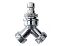 Neomatic Pro Y-Verteiler Messing verchromt 3/4