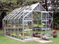 Halls Gewächshaus Magnum 128 Stegdoppelplatten Alu 9,9 m²