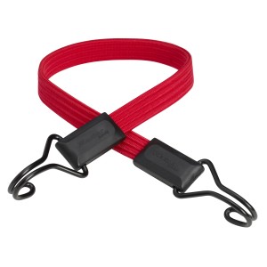 Tendeur élastique rouge Master Lock Smooth (60cm) avec crochets pour sangles.