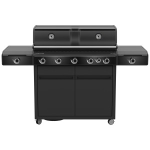 Outdoorchef Grillstation Heat X-545 RB, barbecue a gas nero con 5 bruciatori e mobile.