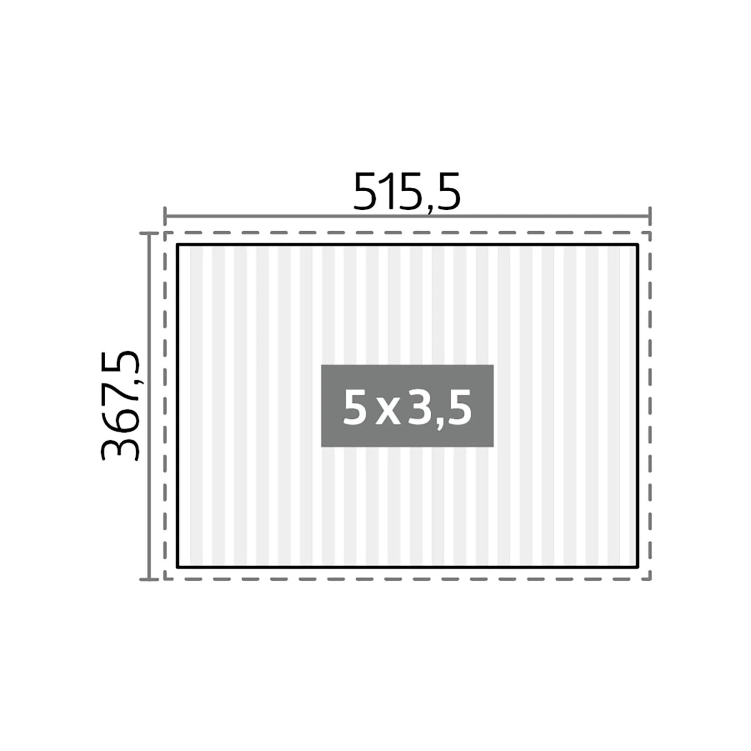 Biohort Pergola Bianco quarzo 5 x 3,5 m