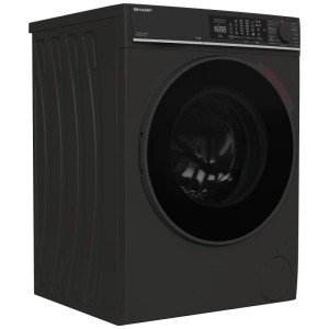 Lavatrice Sharp ES-WNFL914CMDA-CH, carica frontale nera con capacità 9 kg.