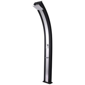 Doccia solare Steinbach Slim Line Duo in acciaio, 40 l, con soffione e rubinetteria.