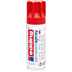 Edding 5200 Rosso traffico, satinato: Vernice spray per diverse superfici.
