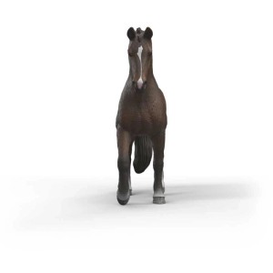 Stallone KWPN Schleich Horse Club (14919), statuetta giocattolo, manto marrone scuro con stella bianca.
