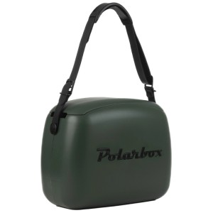 Polarbox Kühlbox CoolerBag, 6 l, Waldgrün-Schwarz mit Trageriemen und 2 Frischhalte-Dosen.