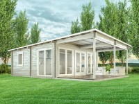 Carlsson Holz-Gartenhaus Pultdach Druckimprägniert 577 cm x 869 cm