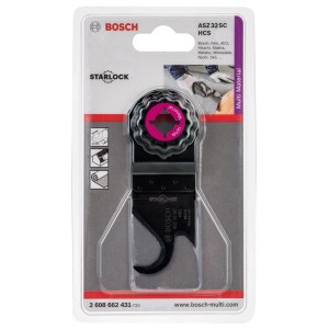Lame multi-matériaux Bosch HCS Multimesser Pro ASZ 32 SC pour outils multifonctions, pour couper moquette, carton et gazon synthétique.