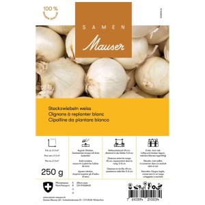 Samen Mauser Scalogno Pariser Weiss, confezione da 250g. Cipolle bianche per l'orto.