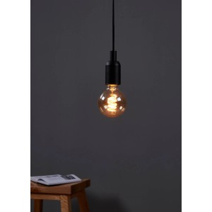 Lampadina LED dimmerabile Eglo E27 a globo, 4 W, con luce bianca calda e filamento visibile.