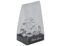 Dekosteine Herzen Strass Transparent Ø 2 cm / 18 Stk.