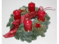 Adventskranz mit 4 Kerzen Altrot Ø 25 cm
