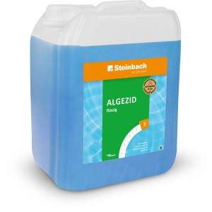 Bidon de 5L d'Algezid liquide Steinbach pour le contrôle des algues dans la piscine.