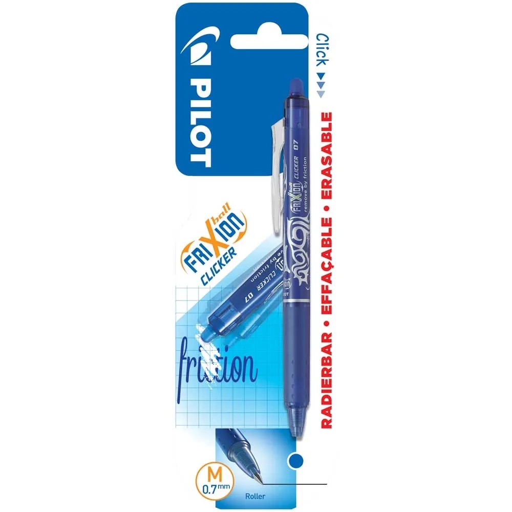 Pilot FriXion Clicker Penna Cancellabile – Colori Multipli, Inchiostro Termosensibile, Ricaricabile, Per Ufficio E Scuola