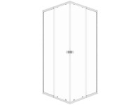 Baliv Duschkabine DUK-90.10E Chrom 190 x 77 - 90 cm Baliv Duschkabine DUK-90.10E Chrom 190 x 77 - 90 cm