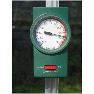 Termometro Vitavia Min-Max per serre per il controllo della temperatura.