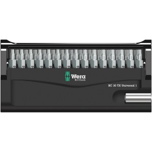 Wera Bitset Check Universal, 30 pezzi. Set di inserti compatto per avvitare.