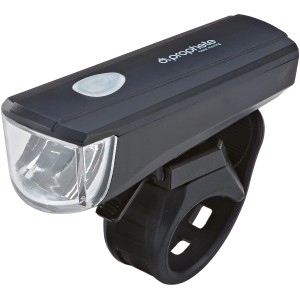 Kit d'éclairage vélo à piles LED Prophete, 15 lux, avec support.