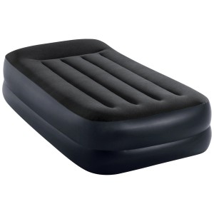 Matelas gonflable noir Intex Dura-Beam Plus Pillow, 42x99x191 cm, pour une personne.