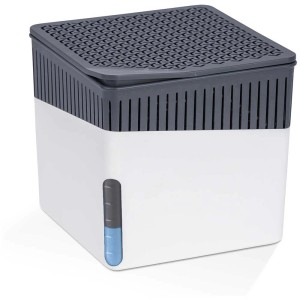 Wenko Recharge déshumidificateur Cube orange, blanc/gris, pour réduire l'humidité.