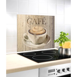 Crédence en verre Wenko Café 60x50 cm, motif tasse à café.